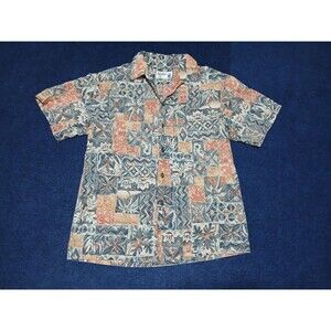IOLANI Vintage Hawaiian Button Down Shirt  Large